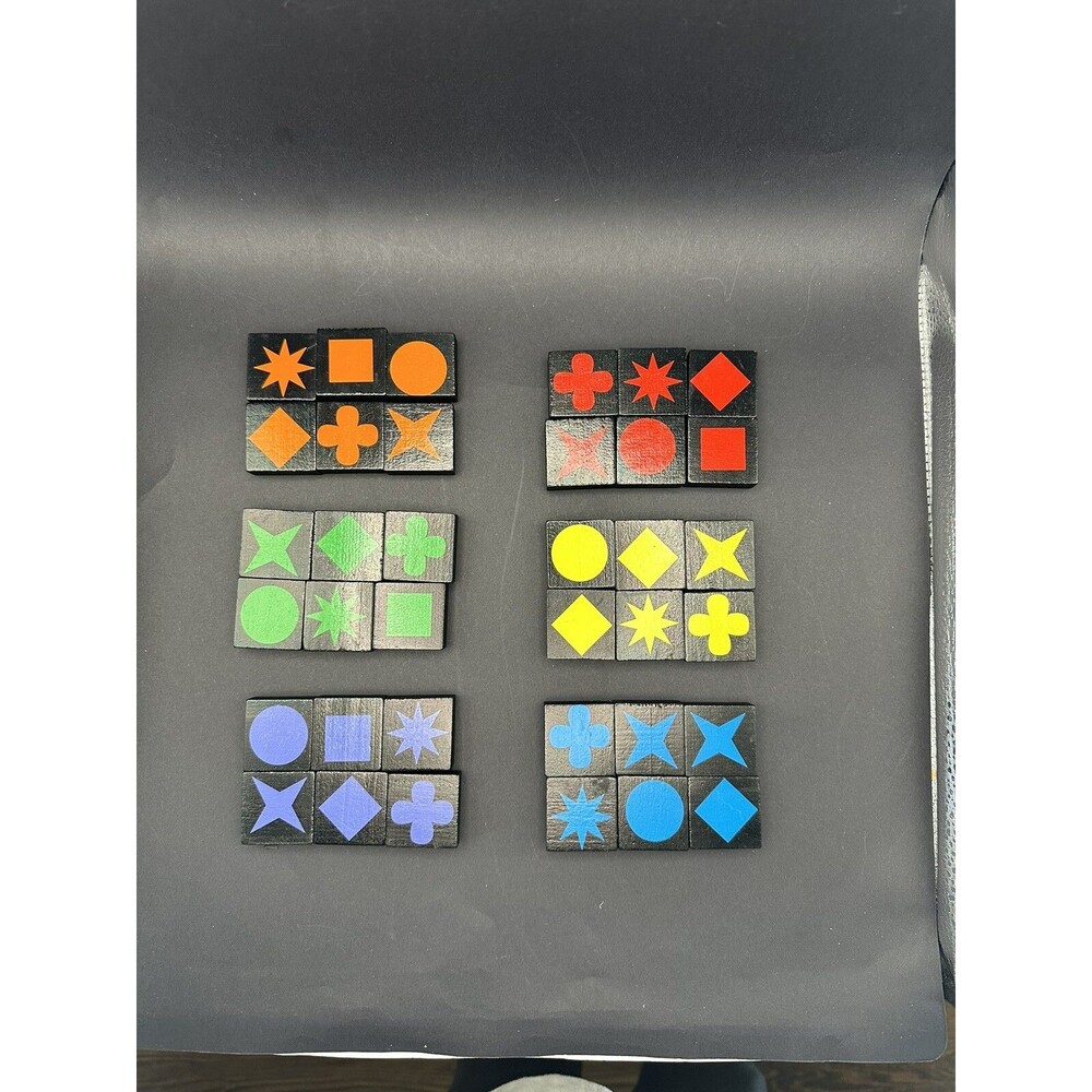 QWIRKLE Lot of 6 Game Tiles Set Replacement Part Pieces CHOOSE COLOR